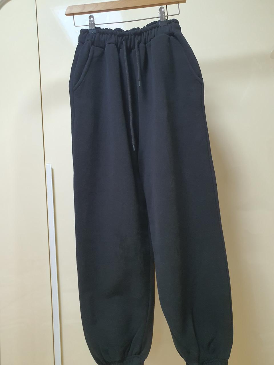 블랙 기모 조거팬츠(새상품)