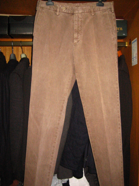 [판매] Rota 로타 판탈로니 이탈리아 카키 브라운 데님 치노 48