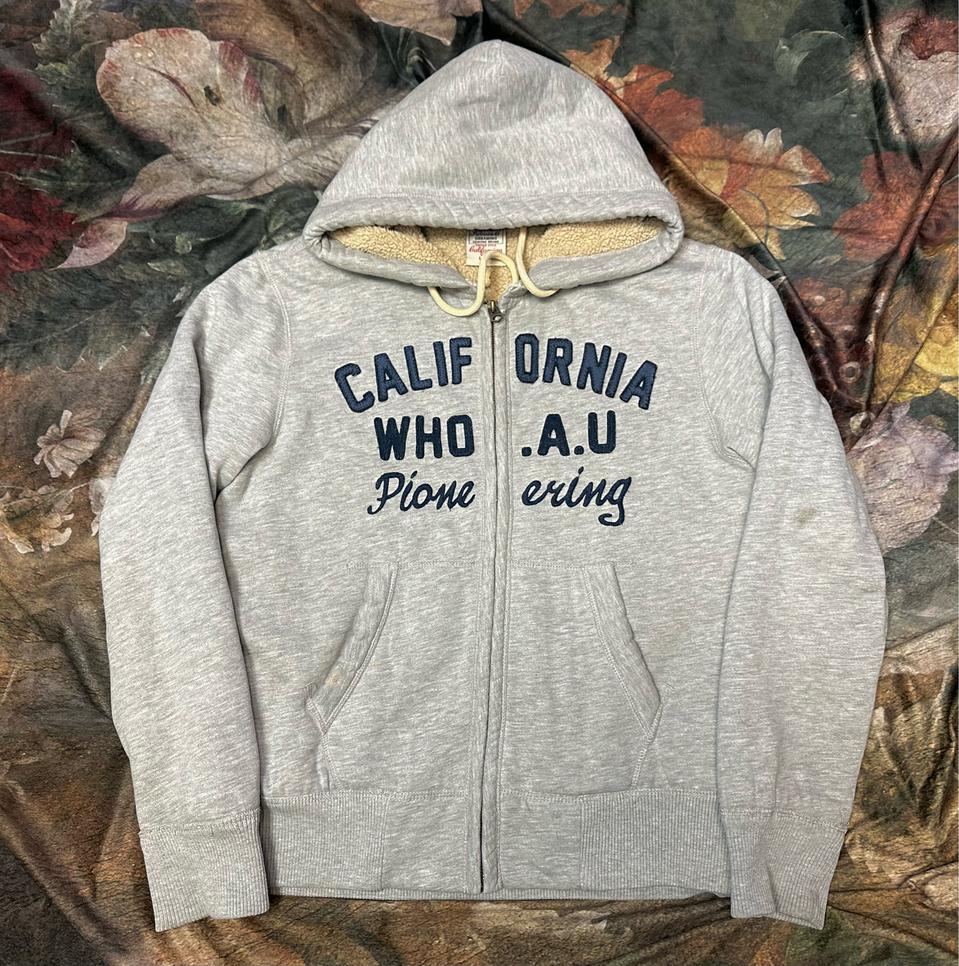 후아유 빈티지 그레이울프죠후드집업 L 울프조 울프죠 후드집업 y2k