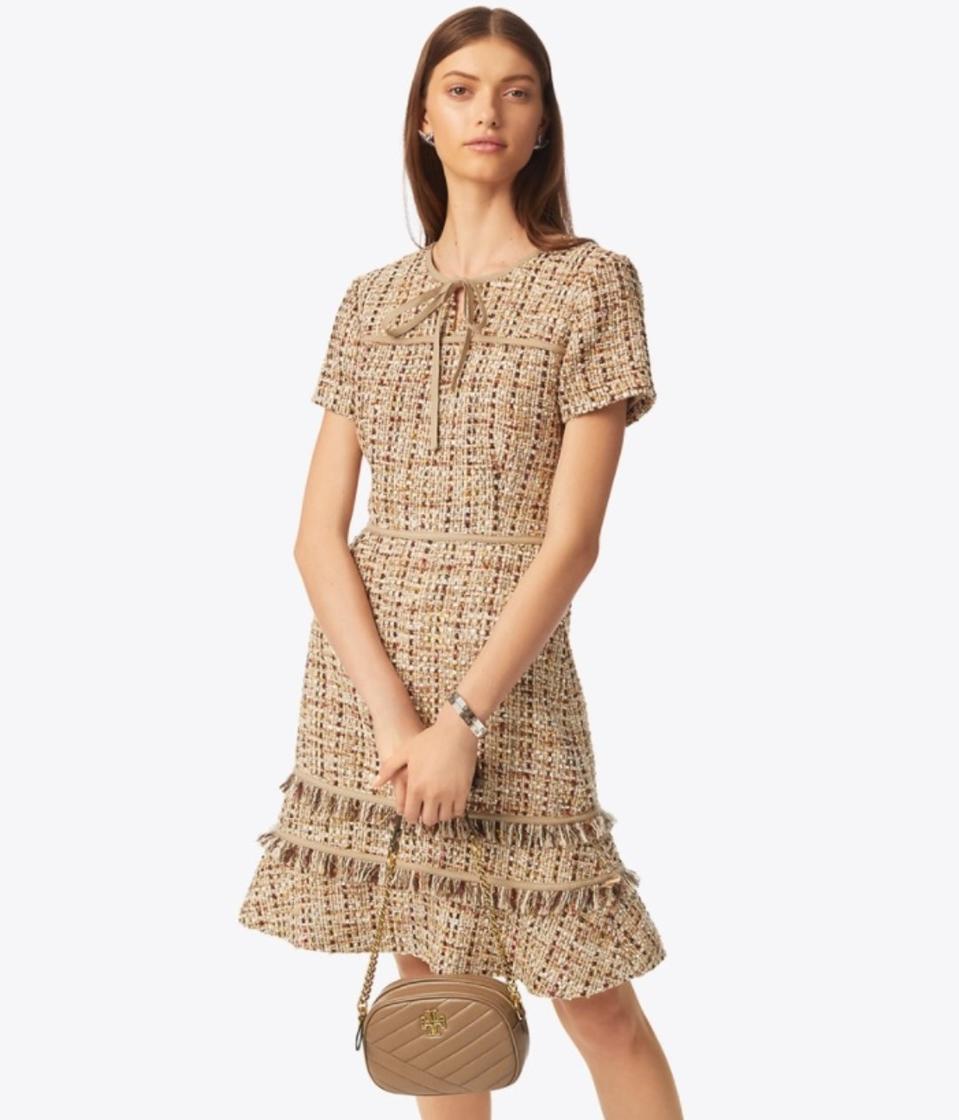 토리버치 Tory Burch 트위드 프린지 원피스 4사이즈