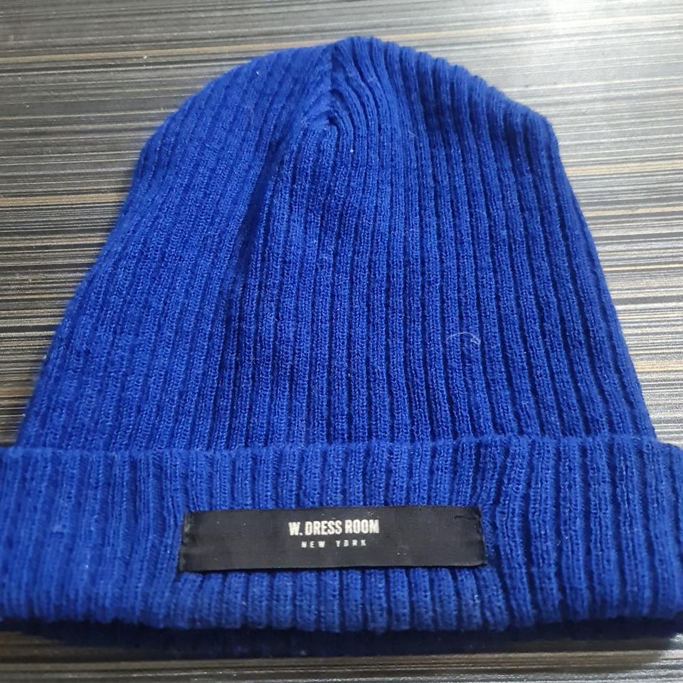 W. DRESS ROOM 뉴욕 파란색 니트 비니 남녀공용 무료배송