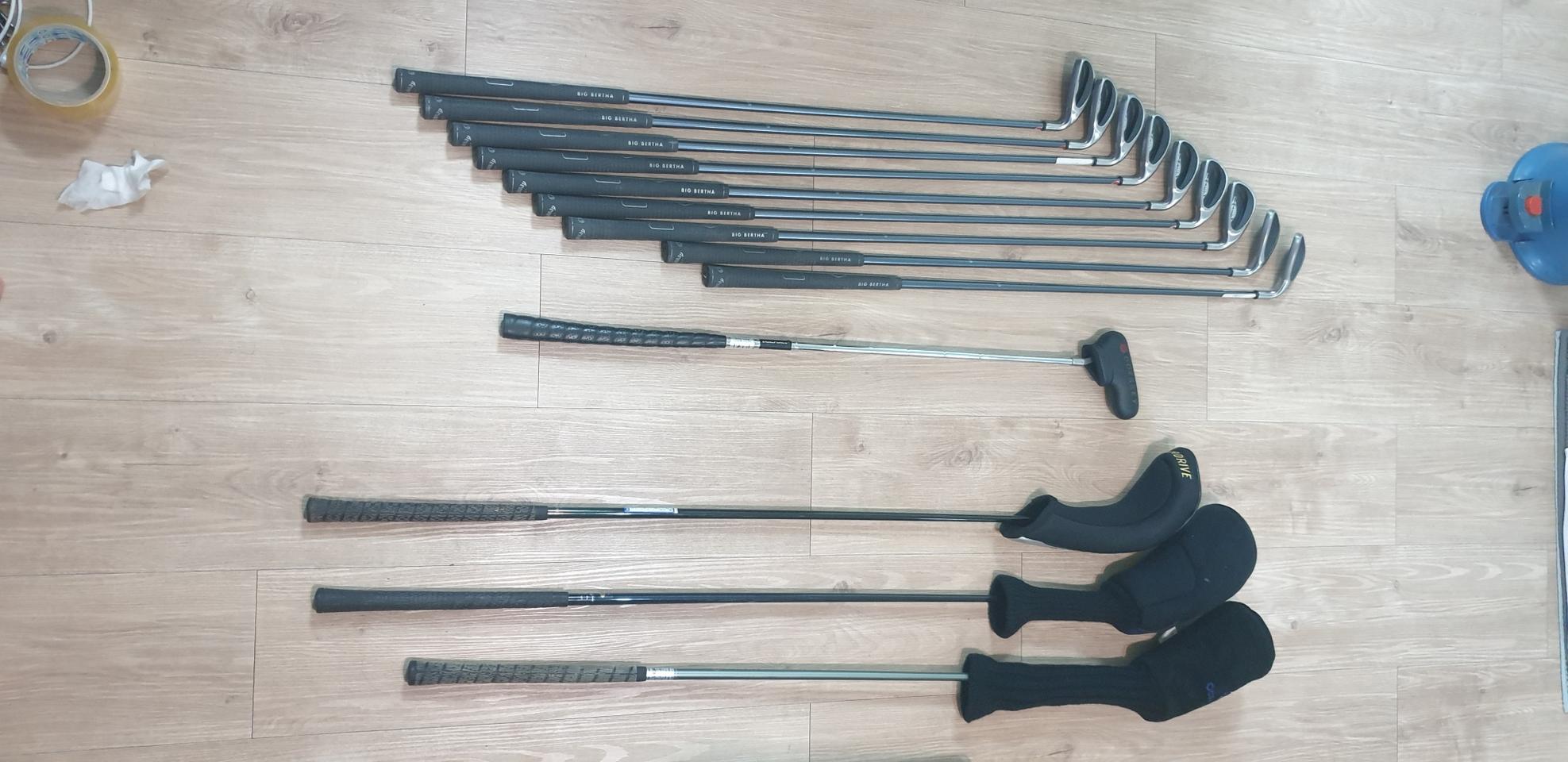 골프채 여성용(캘러웨이 빅버사) 퍼터 및 드라이버 우드 유틸리티 풀세트