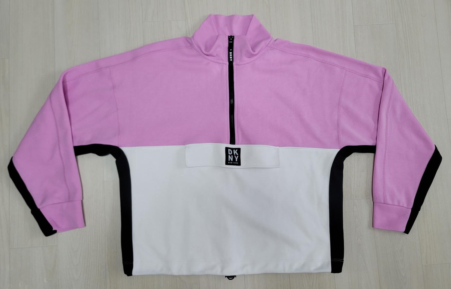 (L/G)DKNY 하프집업 풀오버 컬러블럭 스웻셔츠 판매합니다