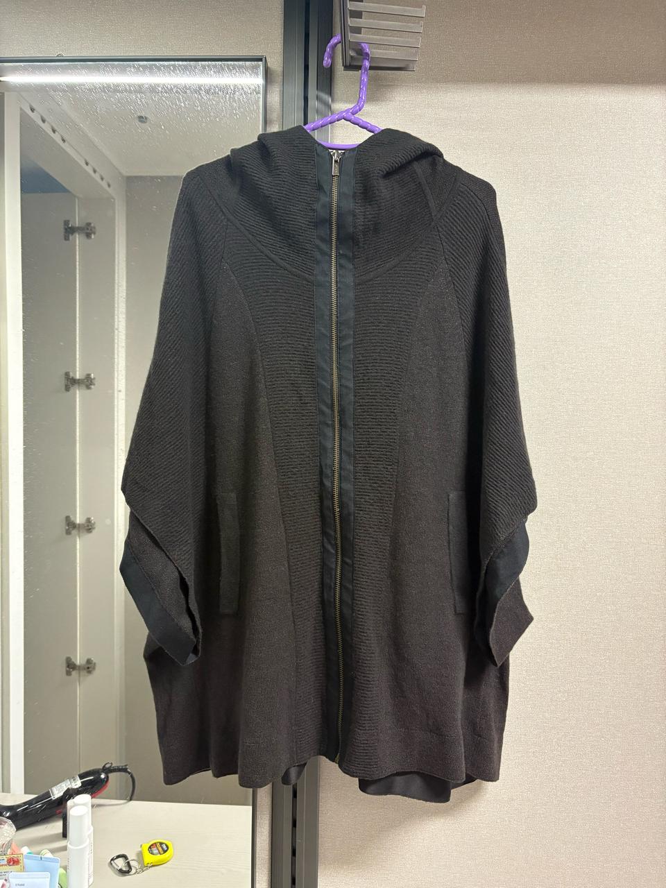 타임 후드케이프(울,캐시미어혼방)