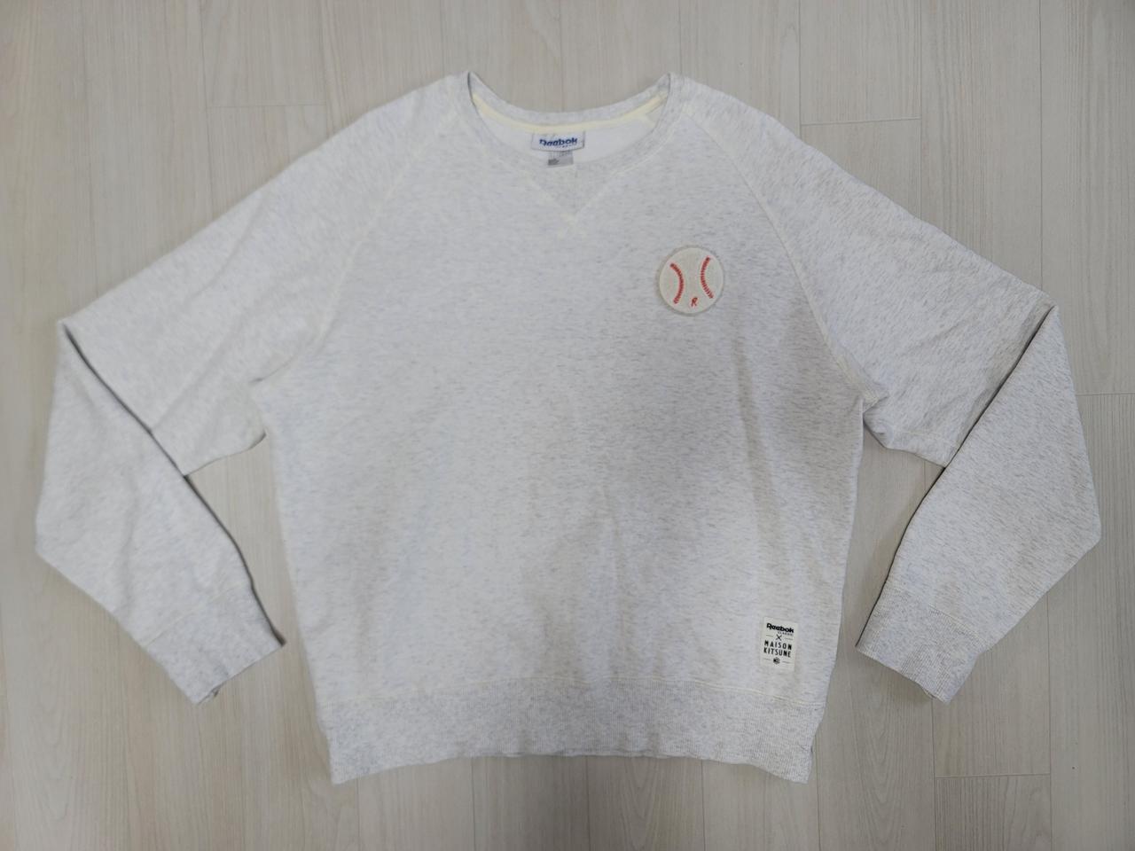 (USA L)리복×메종키츠네 맨베이스볼 크루넥 맨투맨 판매합니다