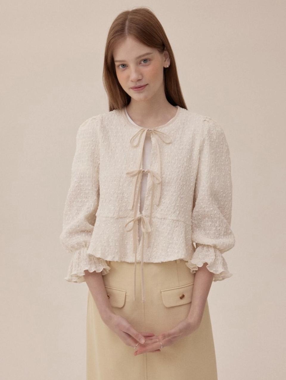 택O) [s] 유어네임히얼 싱그러운 블라우스 아이보리