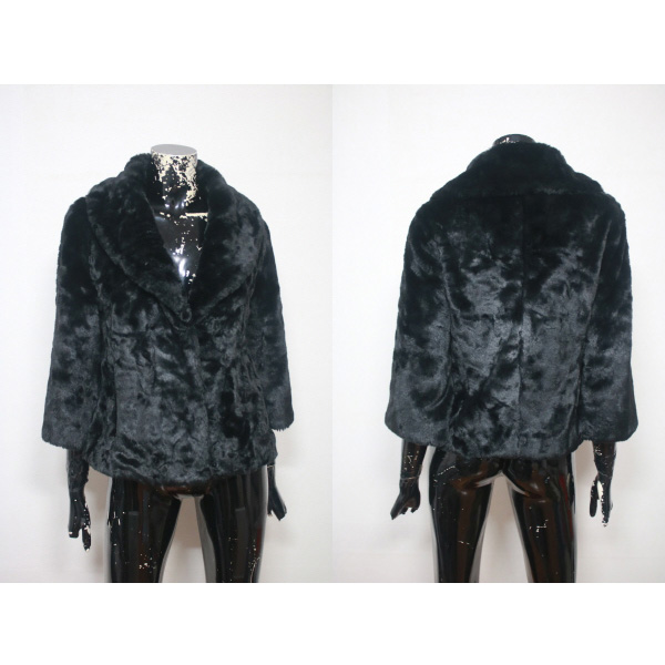 (55) 투미 블랙 7부 퍼 숏자켓 (사이즈 55)