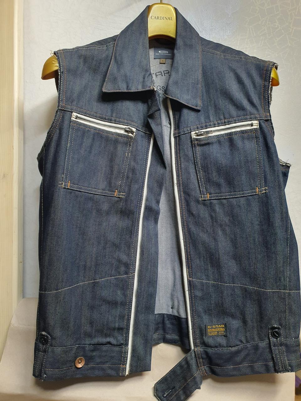 지스타로우 데님조끼