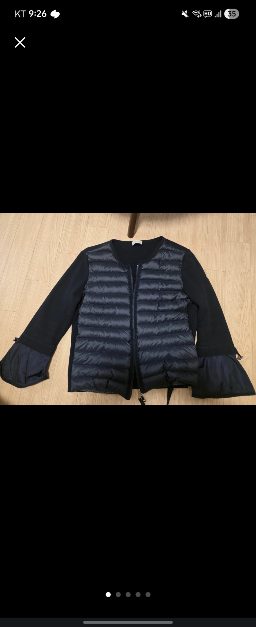 정품 몽클레어 니트 패딩 m사이즈