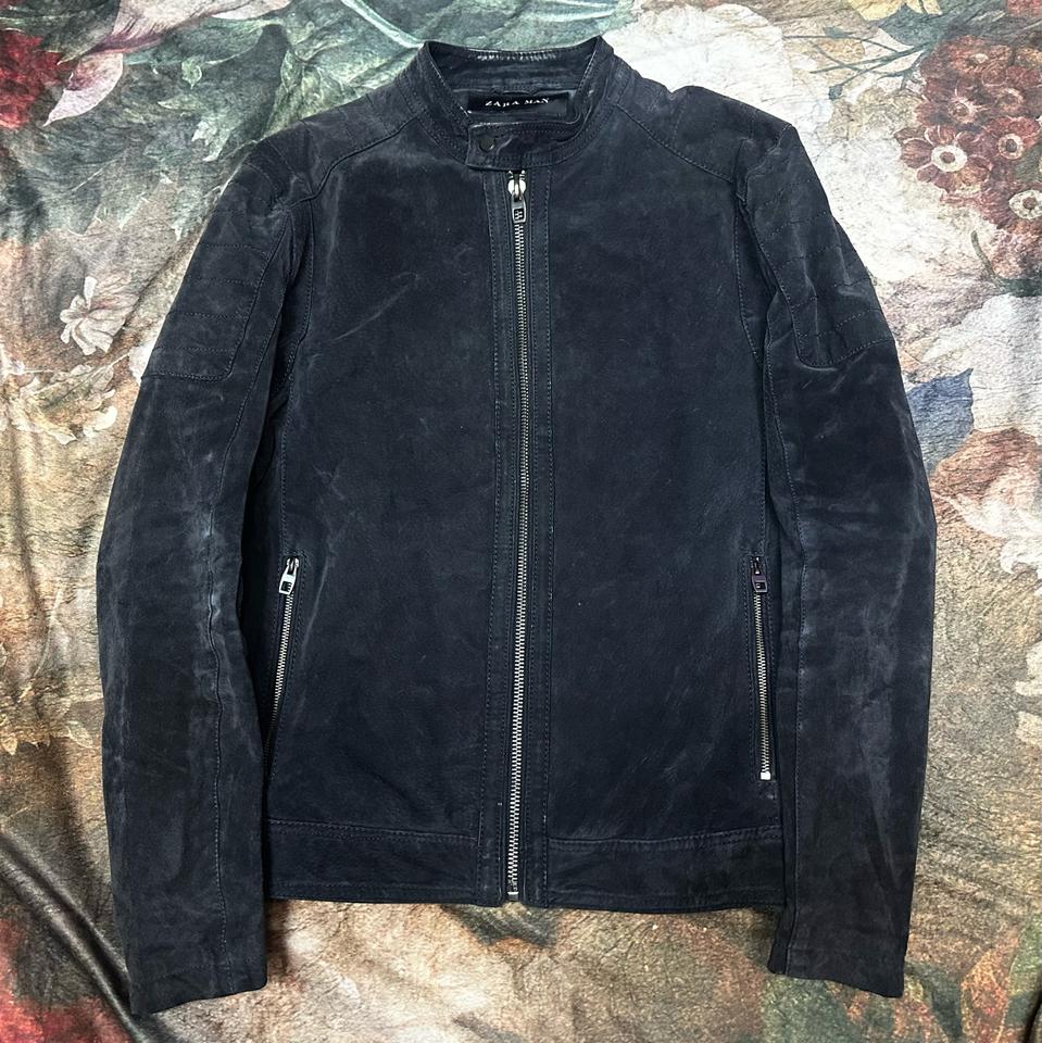 자라 빈티지 흑청스웨이드자켓 XL 가죽자켓 레더자켓 유니클로 폴로 자켓