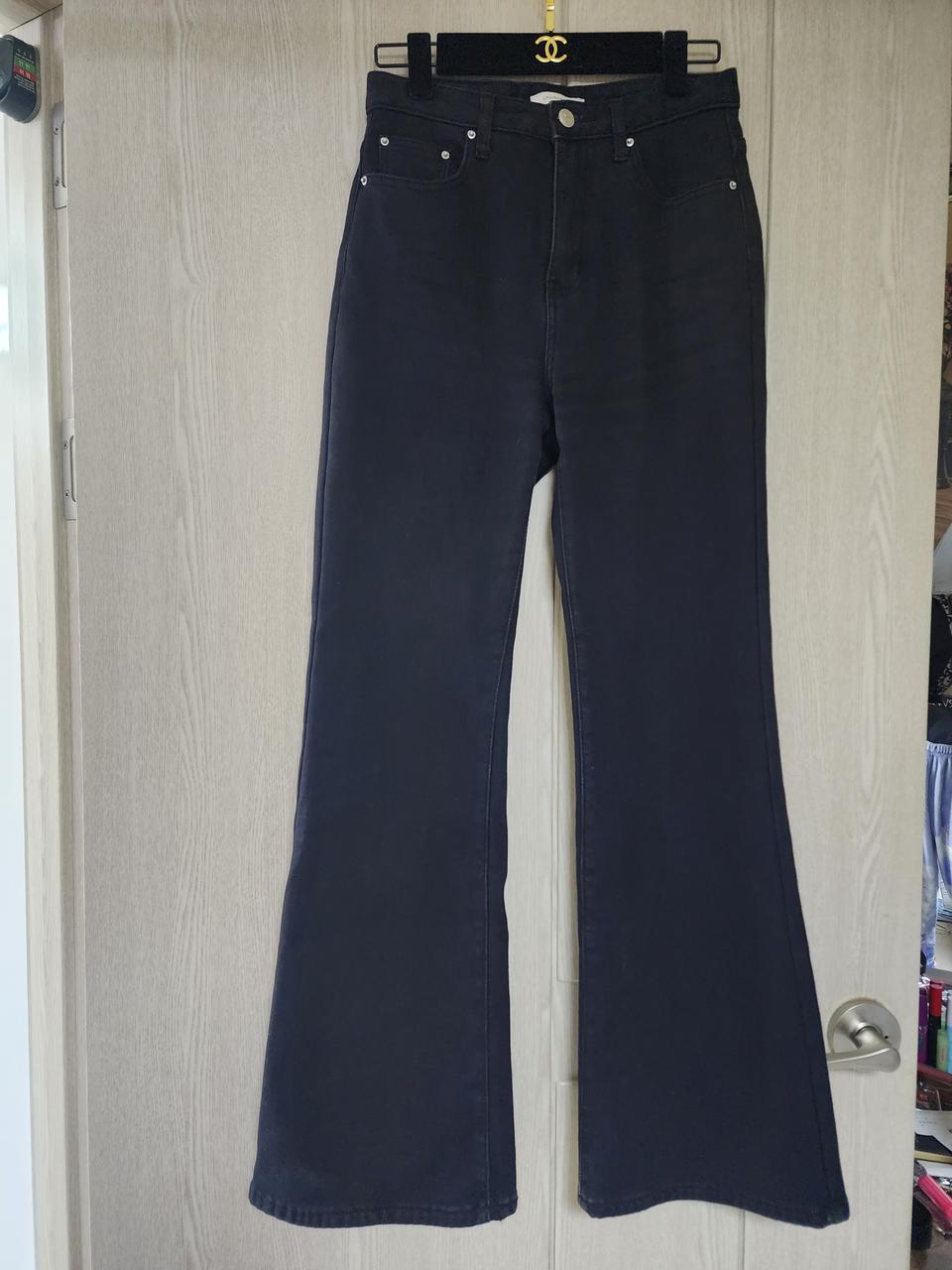 블랙 기모 롱부츠컷