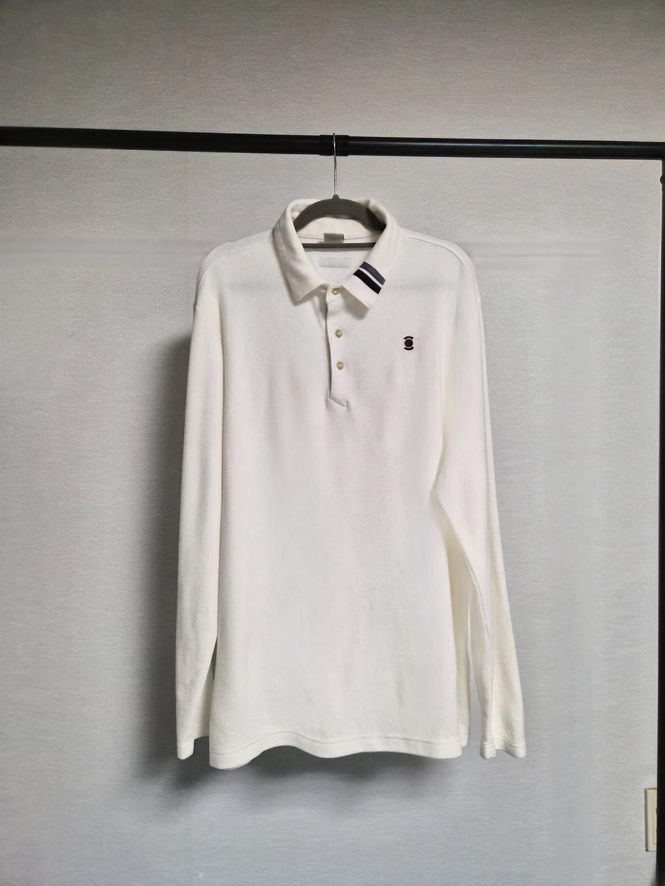 W.ANGLE  화이트 골프 긴팔 카라티 110