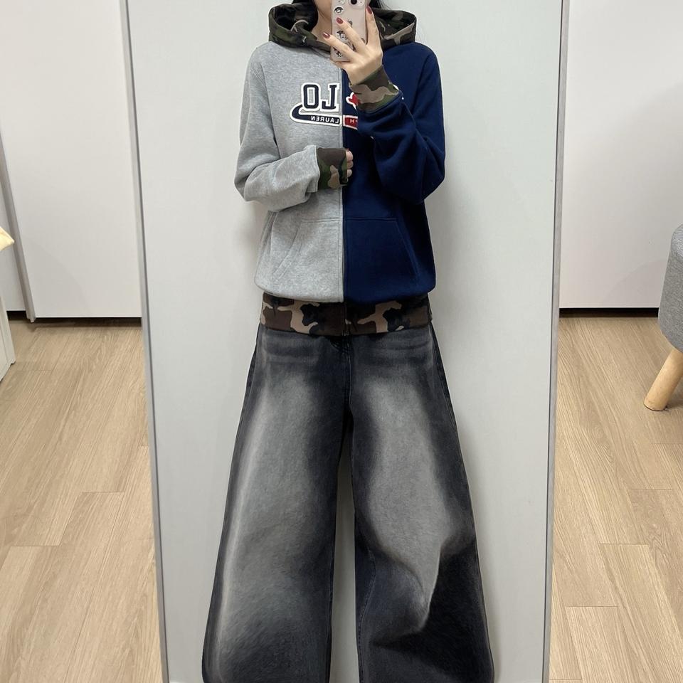 폴로 랄프로렌 신형 카모 밀리터리 배색 후드집업