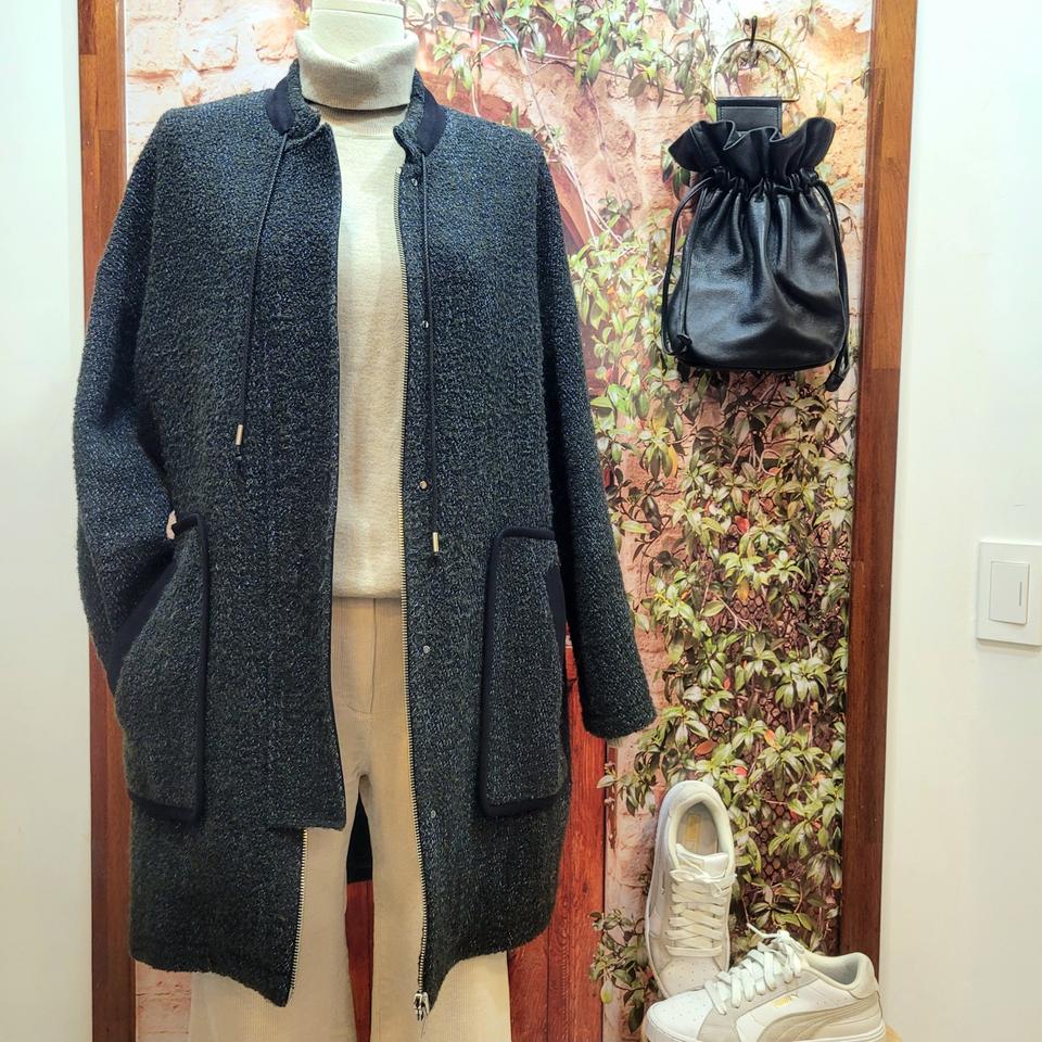 마쥬 maje 누빔 안감 집업 코트