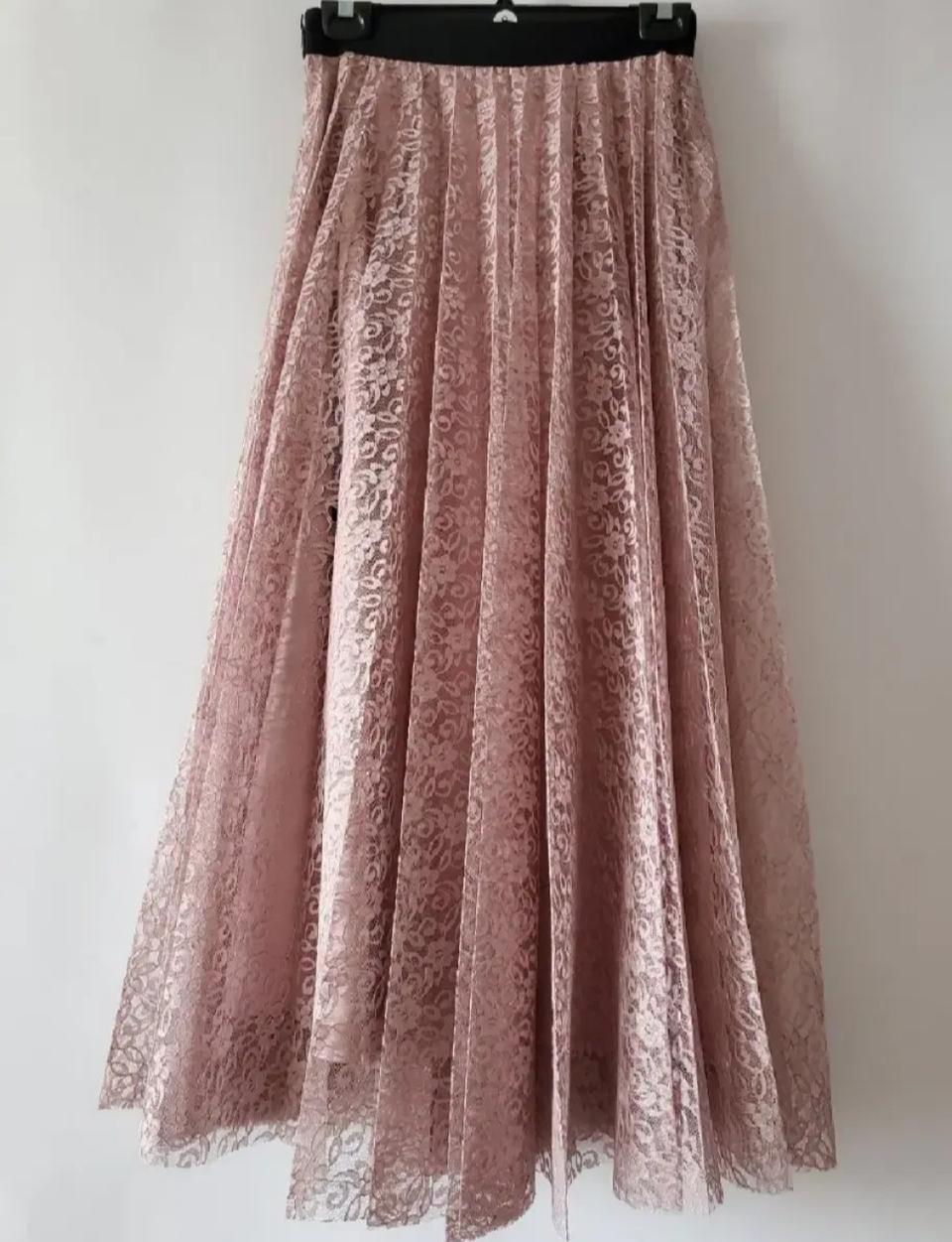 [♡BIG SALE♡]고퀄 레이스 주름 롱 스커트