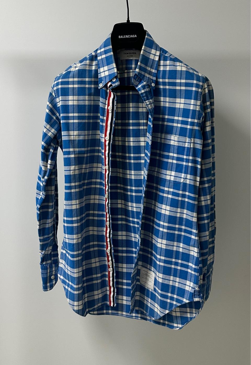[95-100) 톰브라운 히든삼선 체크 셔츠