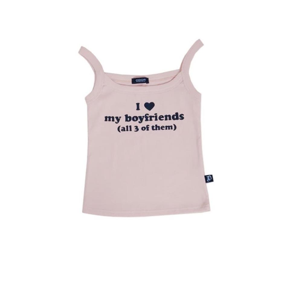 오도어 I luv BF 슬리브리스 핑크 민소매 나시