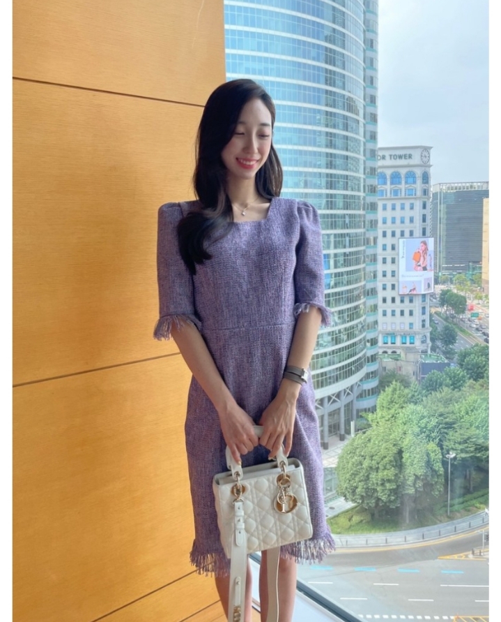 (새상품)하트시그널 박지현 트위드원피스