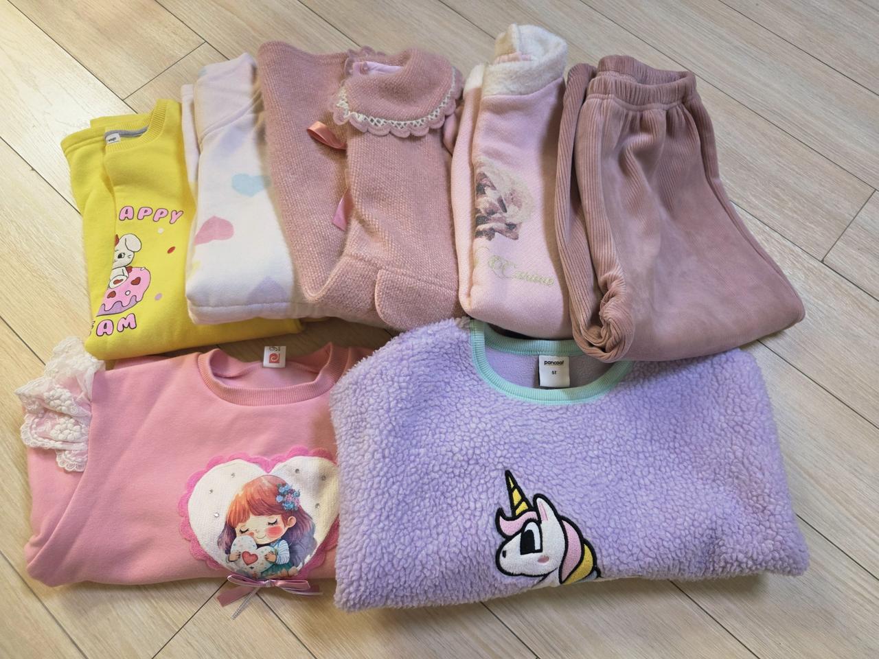 여아 겨울기모옷일괄