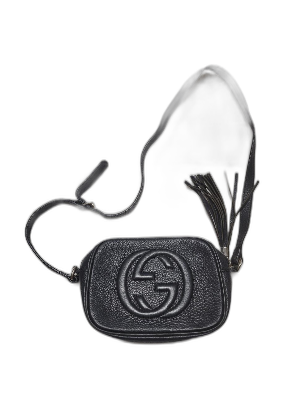 구찌. GUCCI.소호 블랙 레더 크로스백.308364