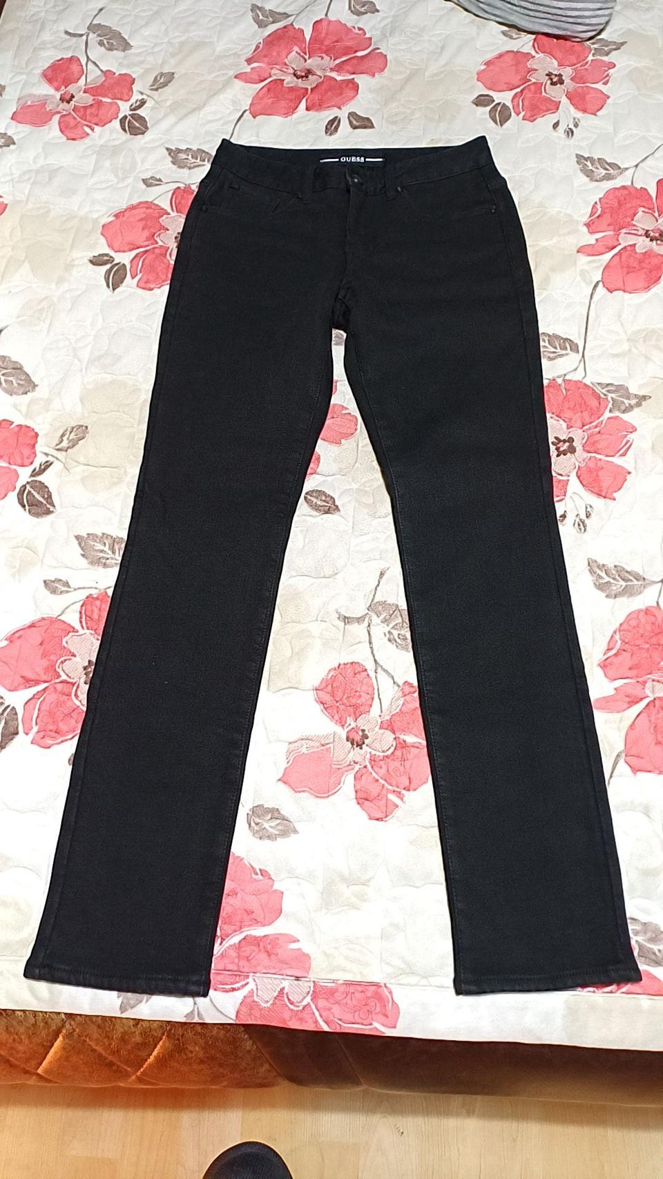 게스 기모 스판블랙진 28인치 기장104