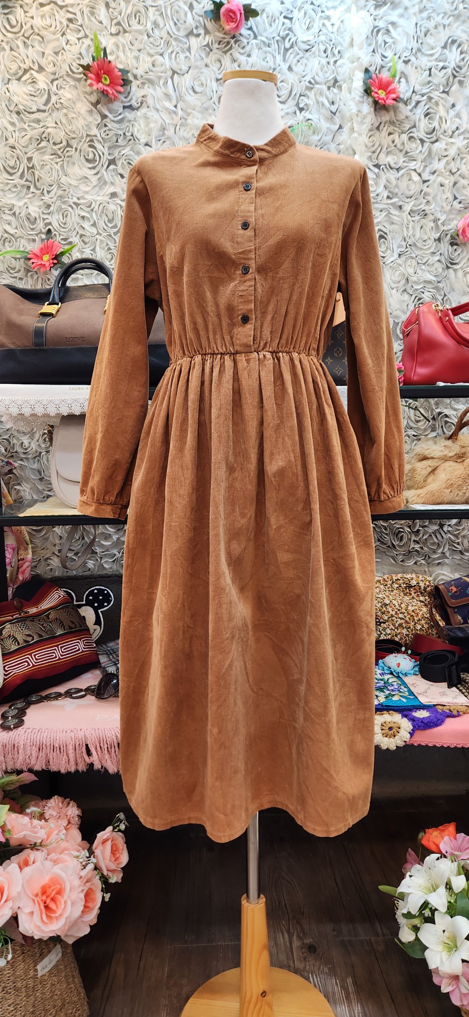 MILK TEA 코듀로이 롱원피스 (55 66)