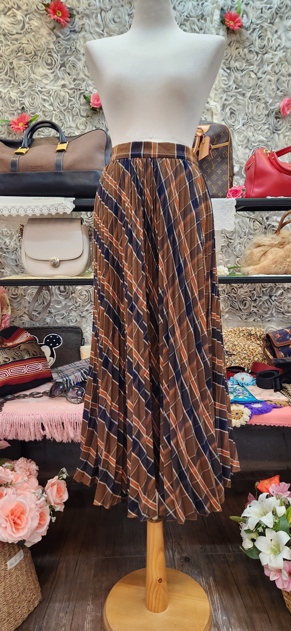 AMERICAN HOLIC 플리츠 롱스커트 (55 66)