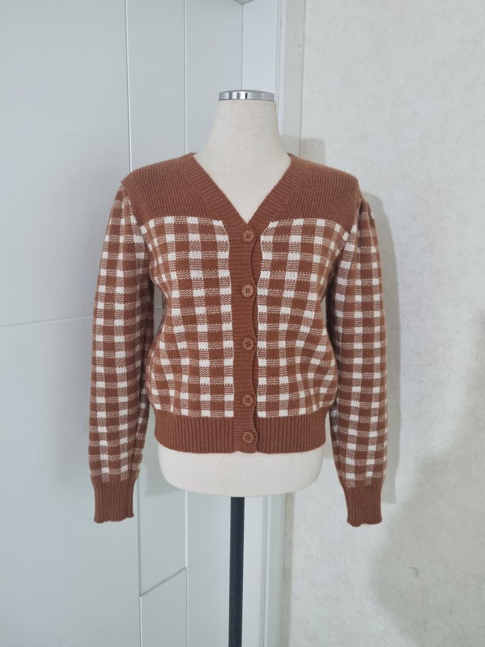 55 체크 가디건