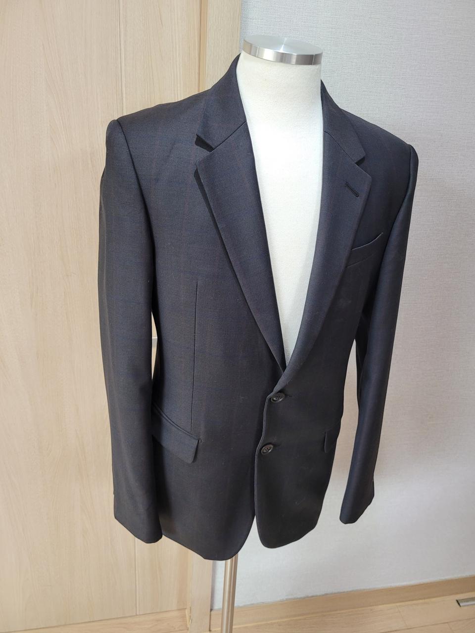 킨록 Kinloch 남자 울 블레이저 100 네이비브라운