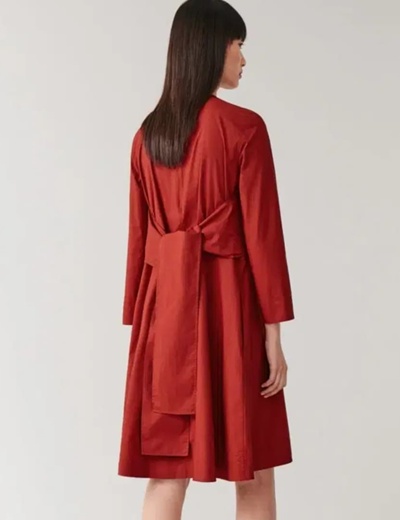 코스 버건디 원피스