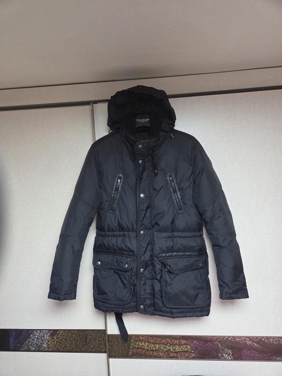 플레이보이 골프소가죽배색 구스패딩100