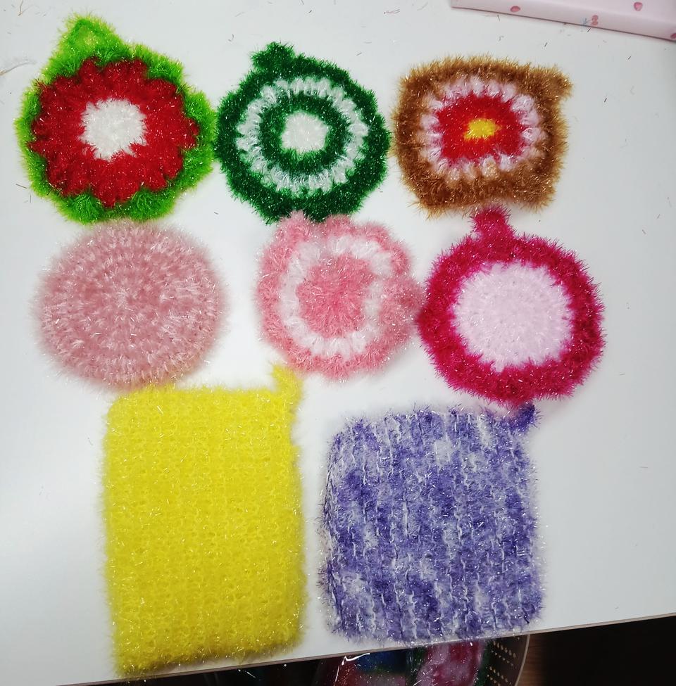 핸드메이드 수세미 8개세트