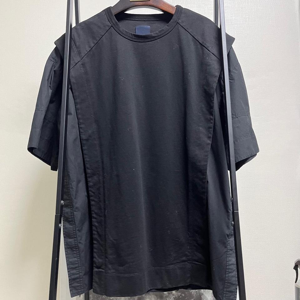 정품 M) 준지 Juun.j 레이어드 사이드 버튼  티셔츠