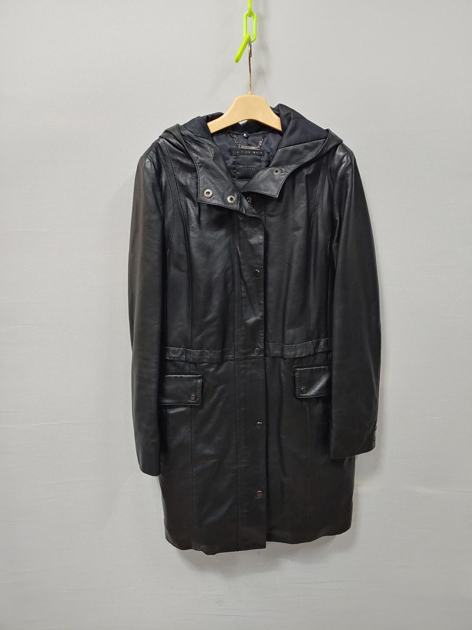 모조에스핀 양가죽 후드 가죽 코트 여성 55 90