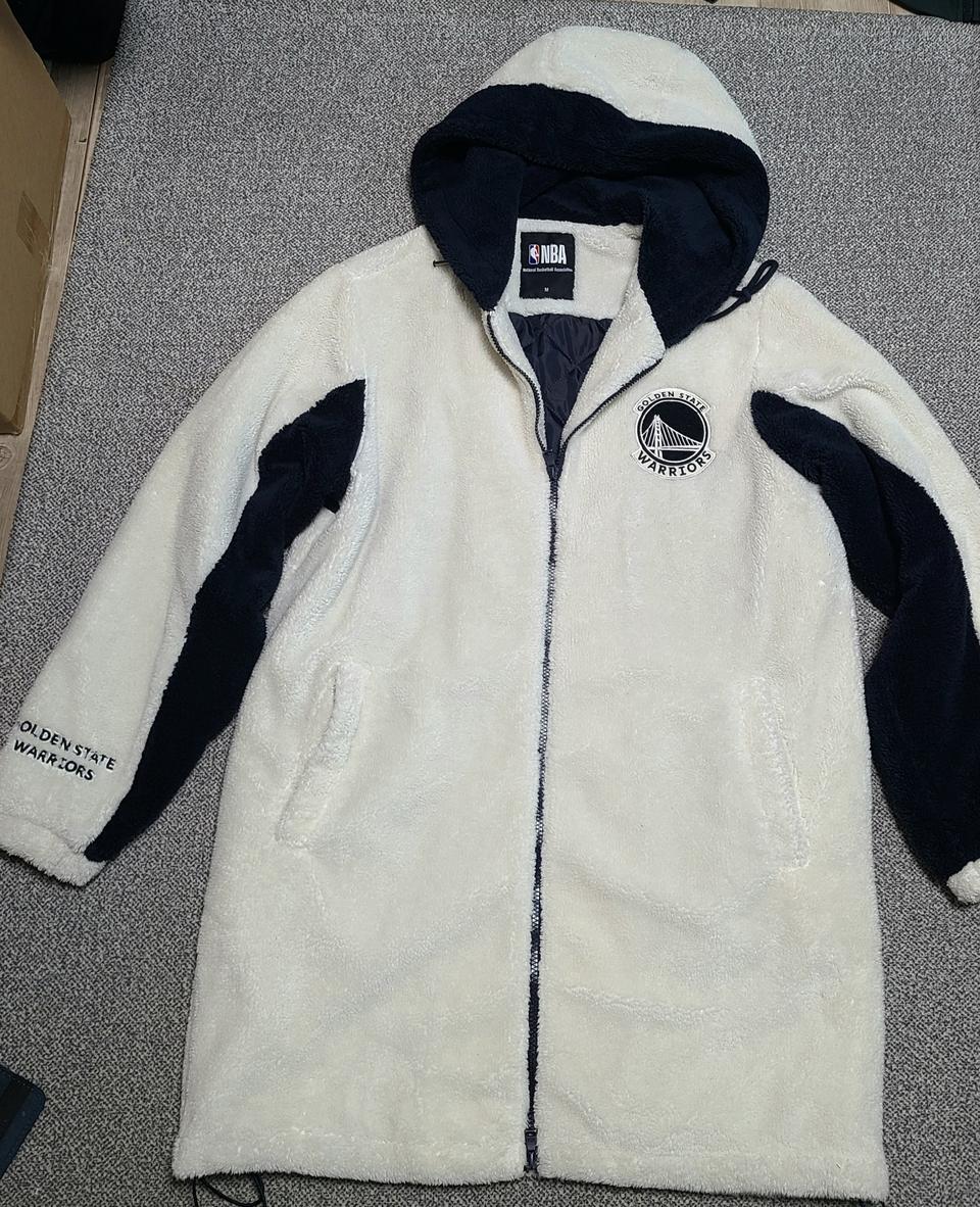 NBA 골든스테이트 워리어스 컬러블럭 롱기장 보아 후드집업  아메리칸 버