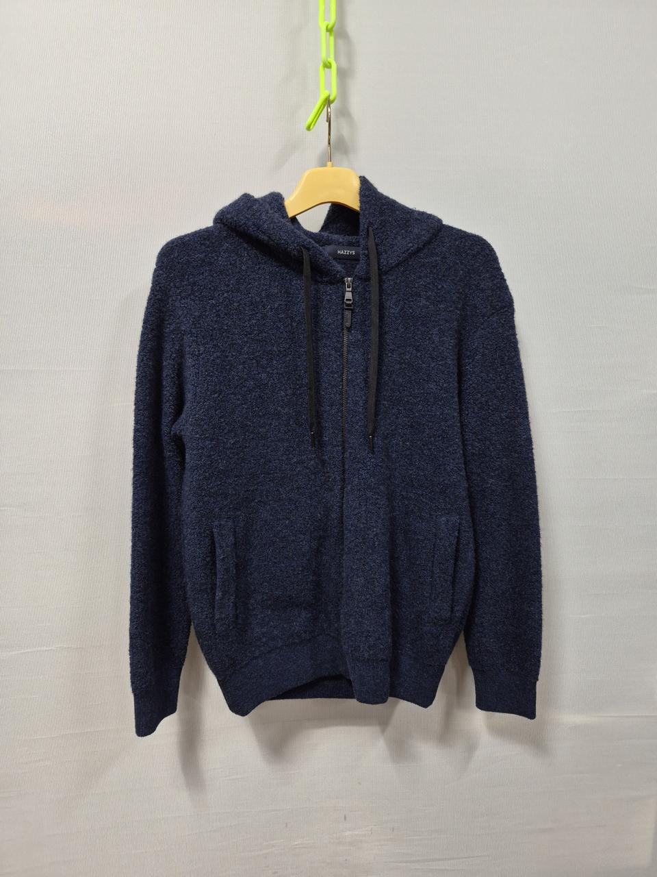 헤지스 네이비 후드 니트집업 95