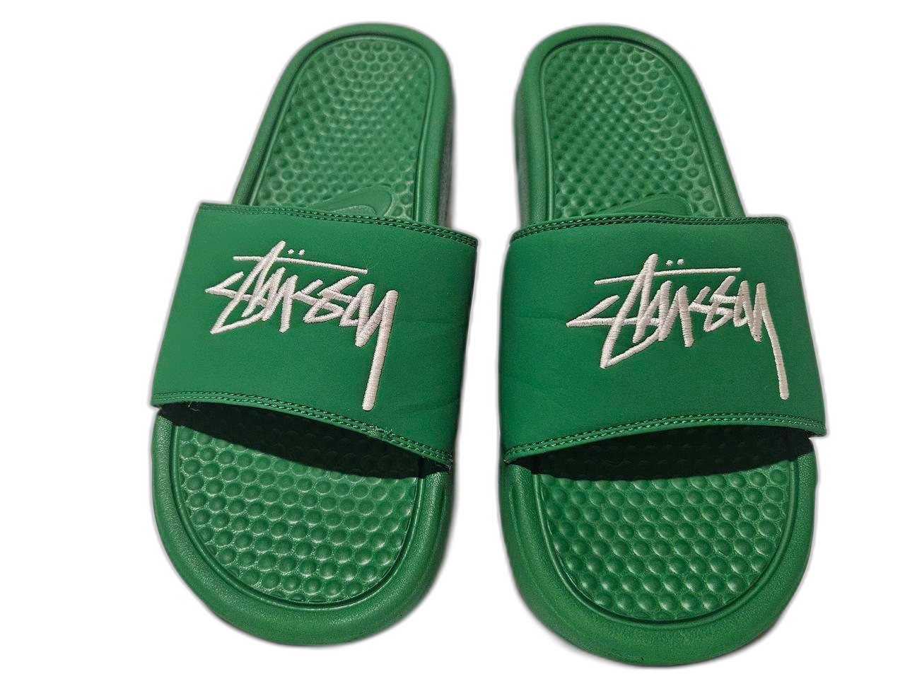 나이키 x 스투시 베나시 슬라이드 파인그린 슬리퍼 250mm