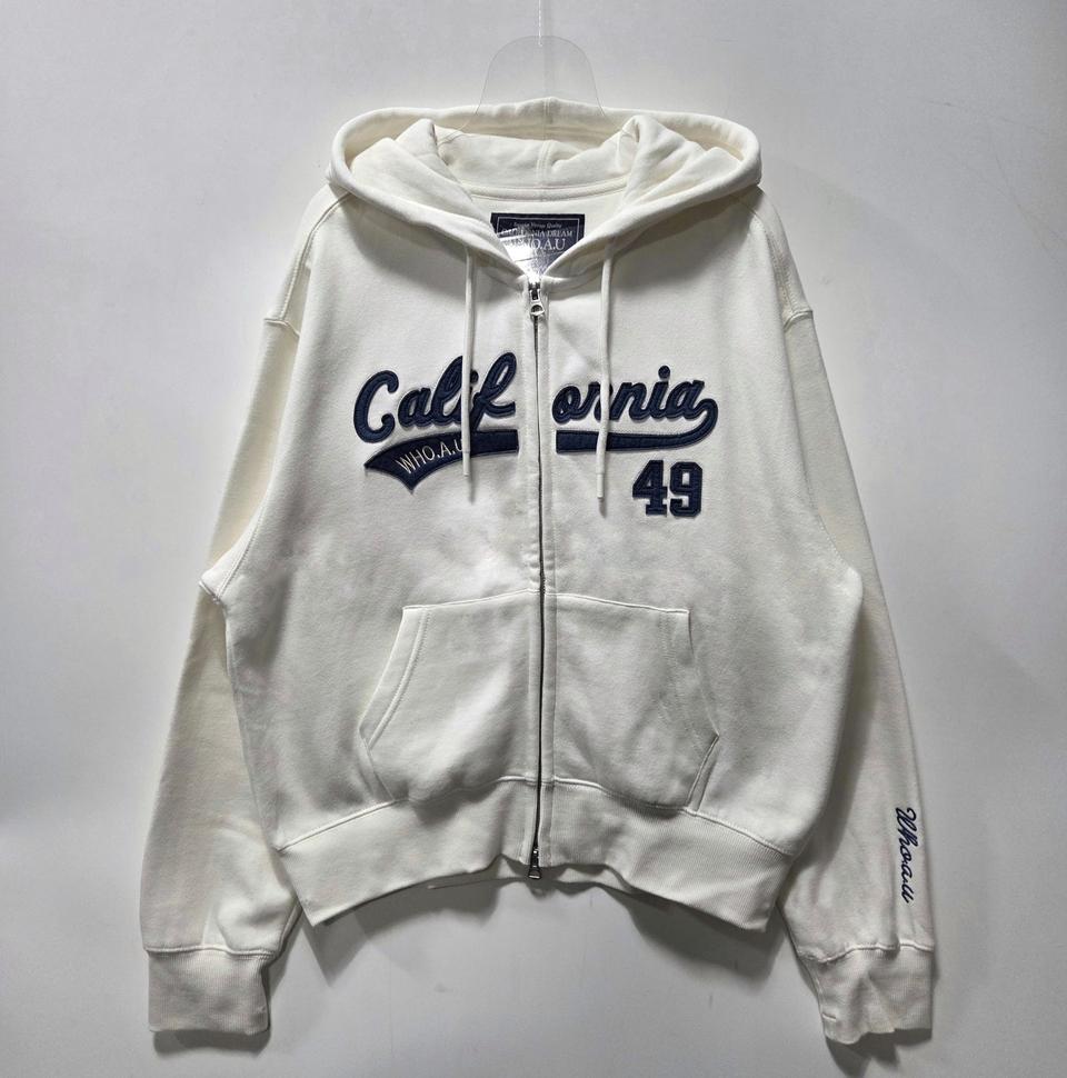 후아유 화이트 여성 패치 크롭 후드 집업 L 26020510