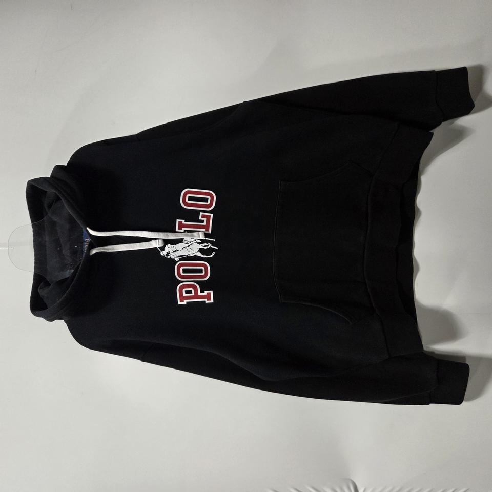 폴로랄프로렌 블랙 스펠 로고 기모 후드티 L 26020512