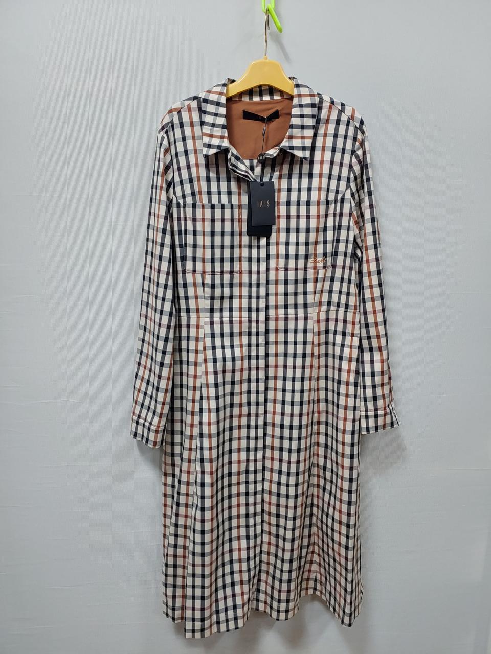 23s 새제품 닥스 체크 셔츠형 롱 원피스 여성 66