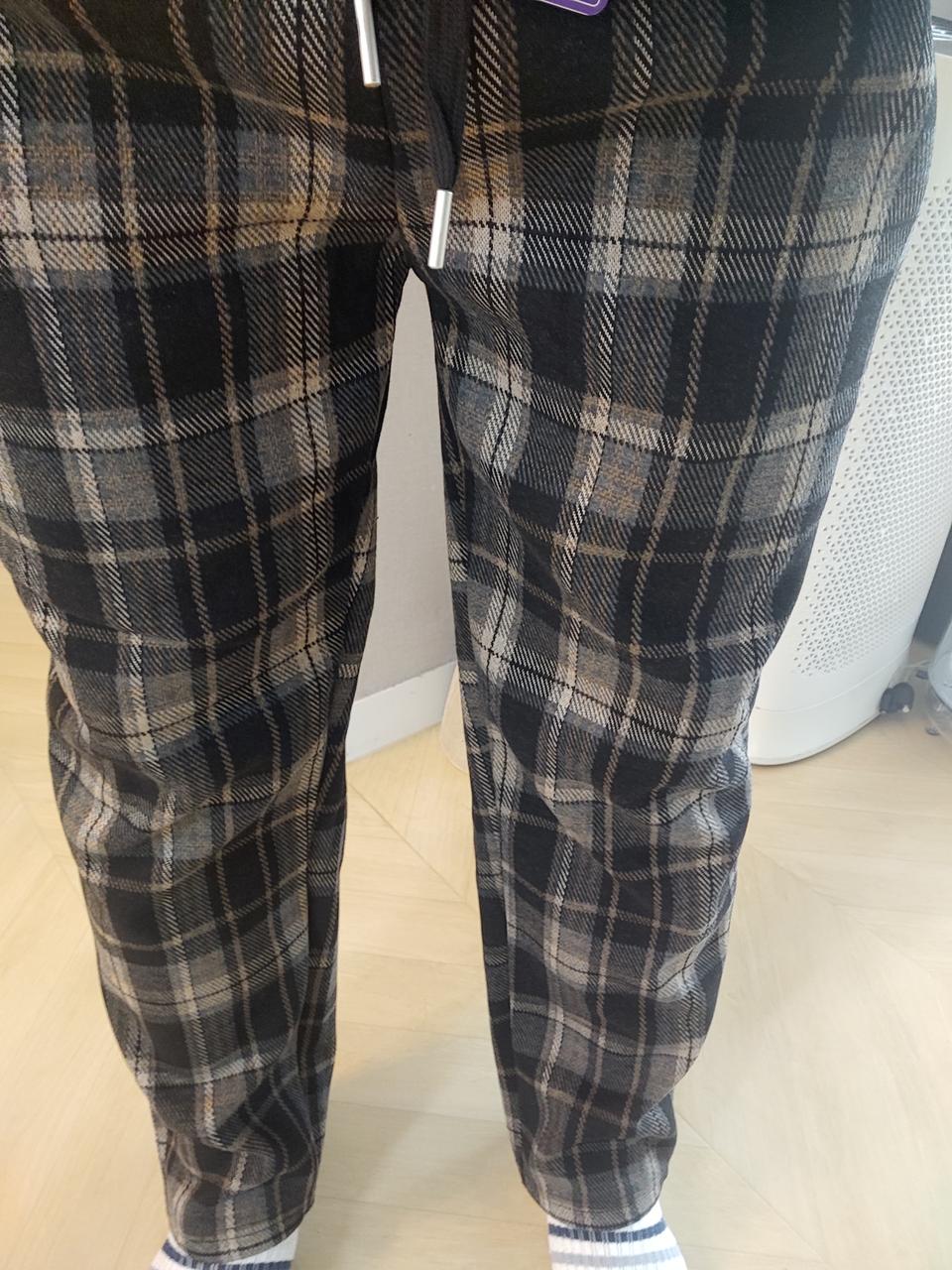 MASERATE  마세라티 체크무늬 트레이닝 바지