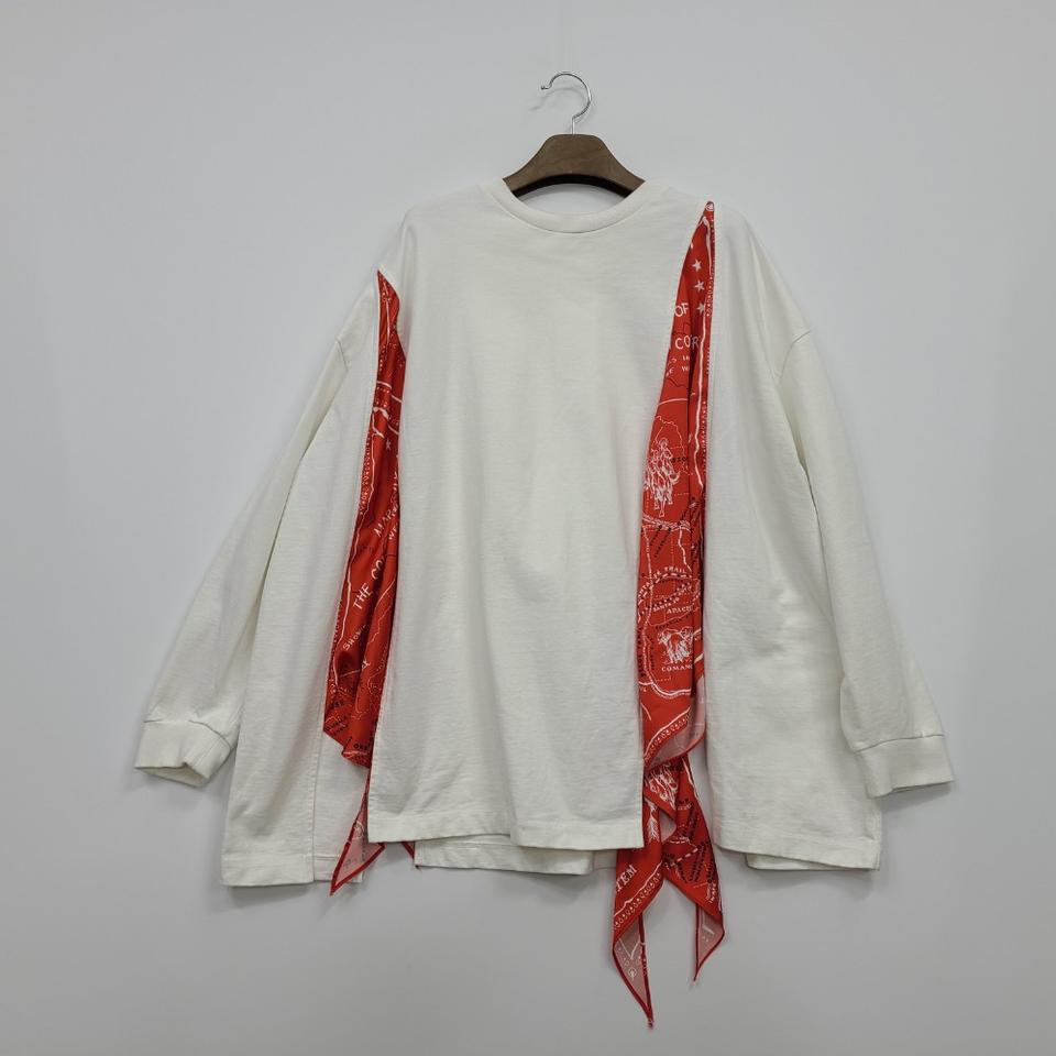 143/시스템/프리/한섬/오버핏 스카프매칭 맨투맨/구제나라앨리스