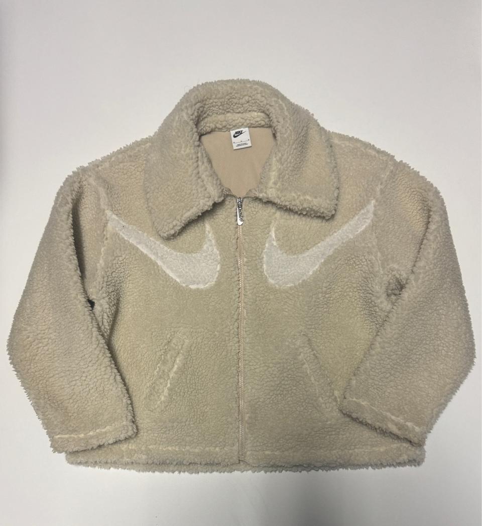 여성 나이키 22시즌 더블 빅 스우시 플리스 자켓 오버핏