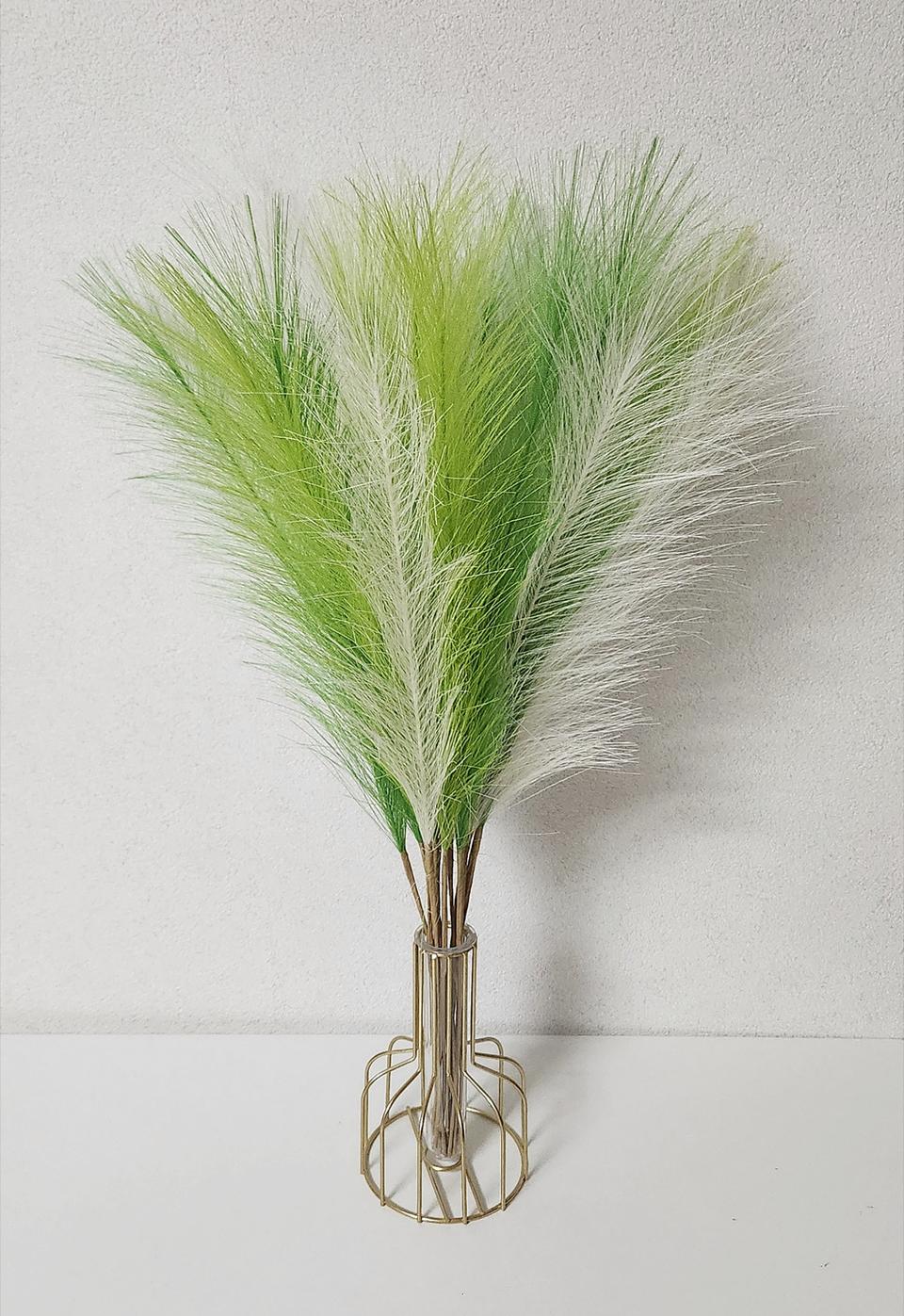 새상품)풍성한 팜파스 조화 골드화병