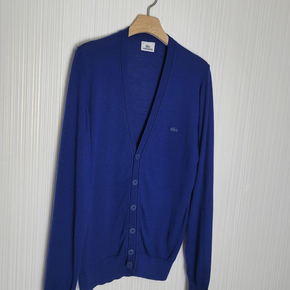 95_라코스테 메리노울 가디건 딥블루