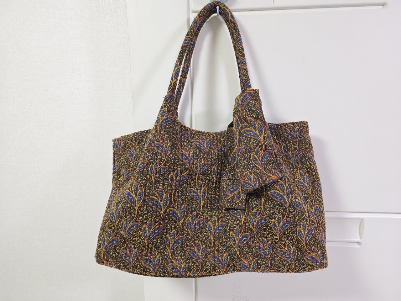 핸드메이드 빅리본 멋스런  퀼팅 숄더백