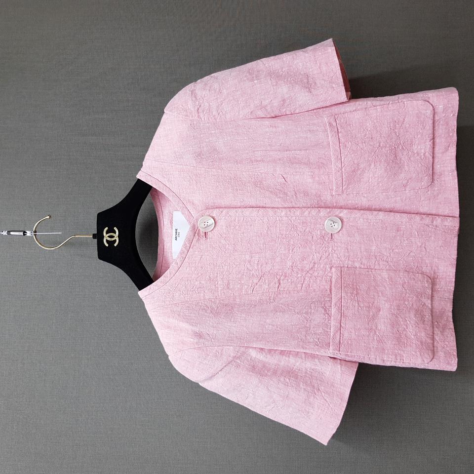 OBZEE 오브제 2023 린넨 숏 자켓 76-90-155사이즈