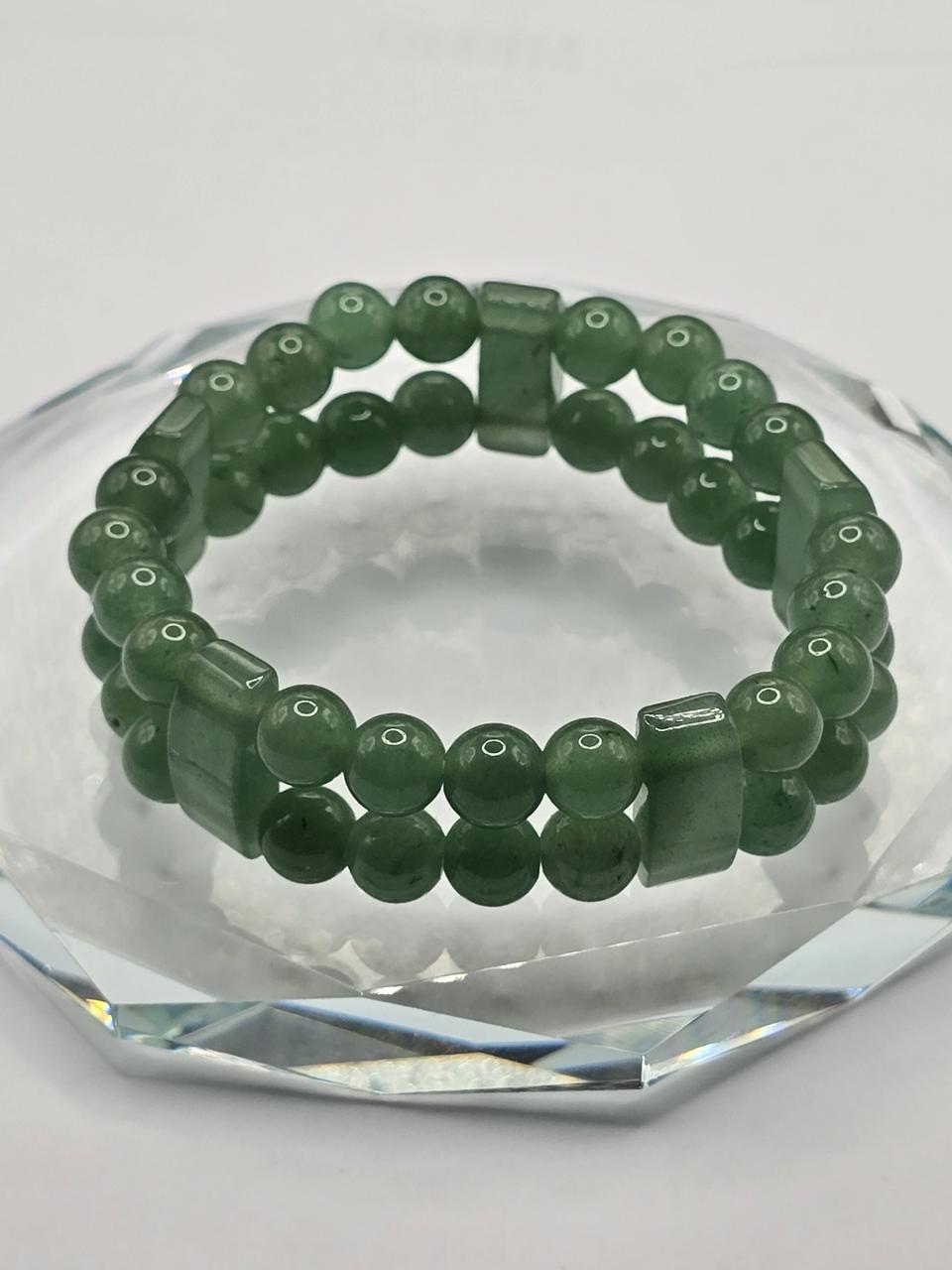 비취 원석 팔찌 2줄