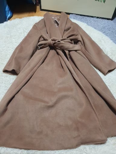 Cindybolly 브랜드의 브라운 롱 코트입니다 프리사이즈부드러운 재