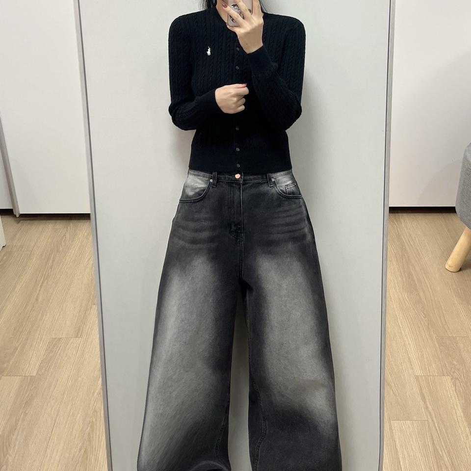 폴로 랄프로렌 신형 블랙 케이블 꽈배기 니트 가디건